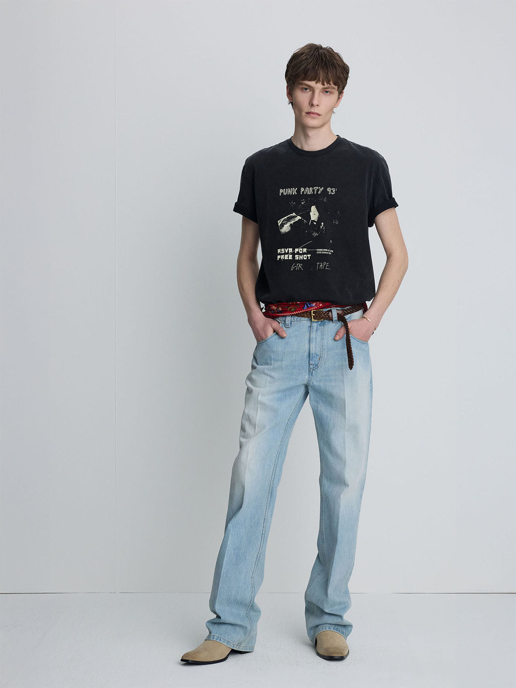 Tonywack - Garment-Dyed Rsvp T-Shirt (Faded Carbon) product image 3 | TRAB K-Fashion Australia