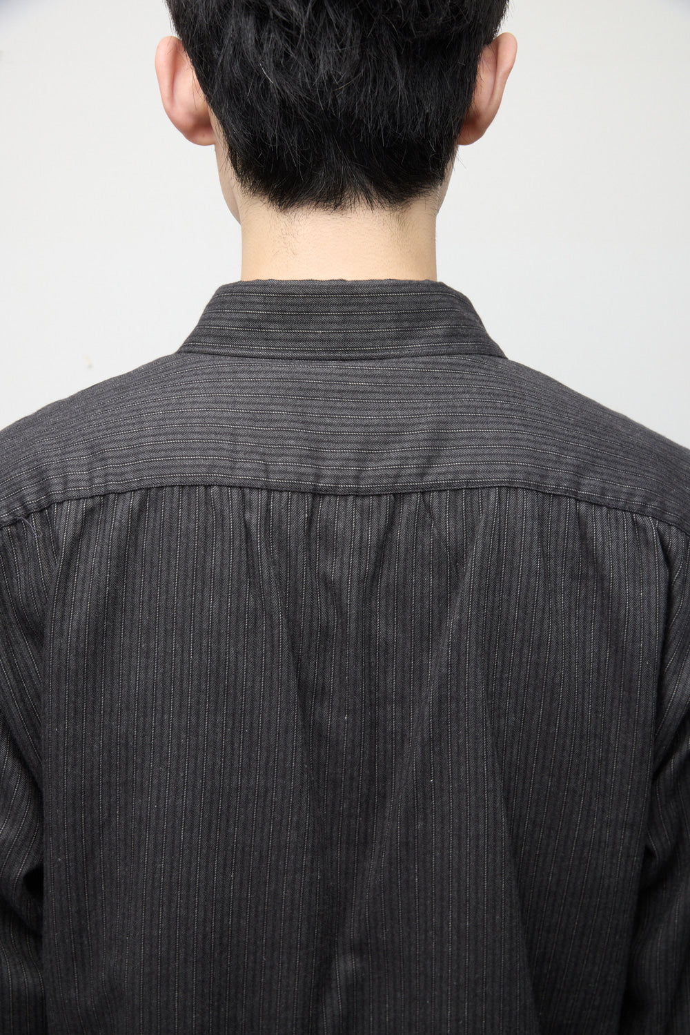 Hatchingroom - Shirring Shirt Vintage Stripe (Charcoal) product image 11 | TRAB K-Fashion Australia