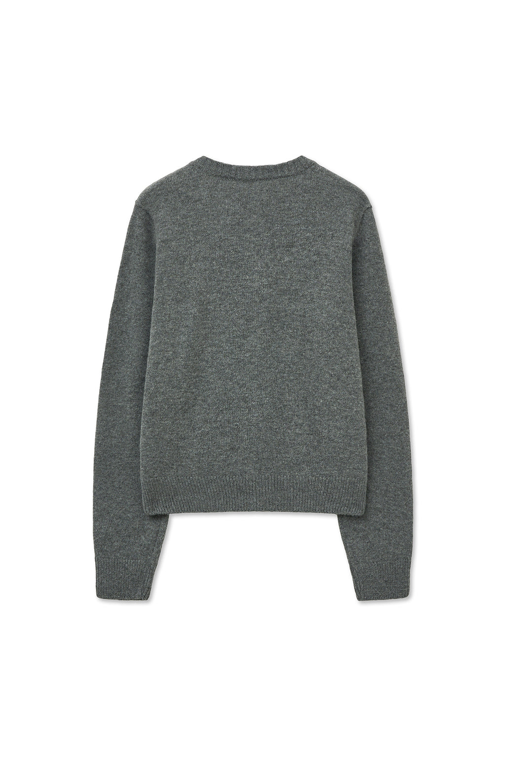 Matin Kim - Cashmere Blended Round Knit Cardigan (Grey) product image 2 | TRAB K-Fashion Australia
