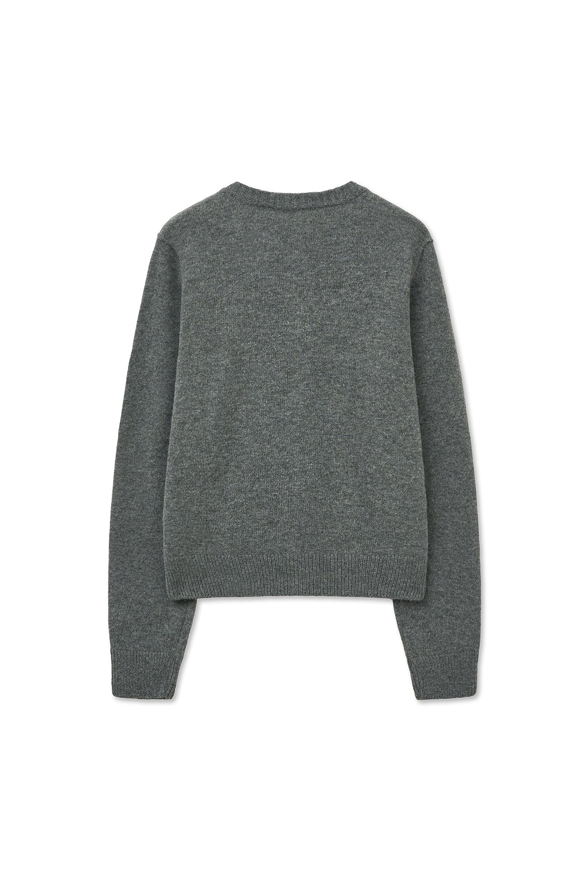Matin Kim - Cashmere Blended Round Knit Cardigan (Grey) product image 2 | TRAB K-Fashion Australia