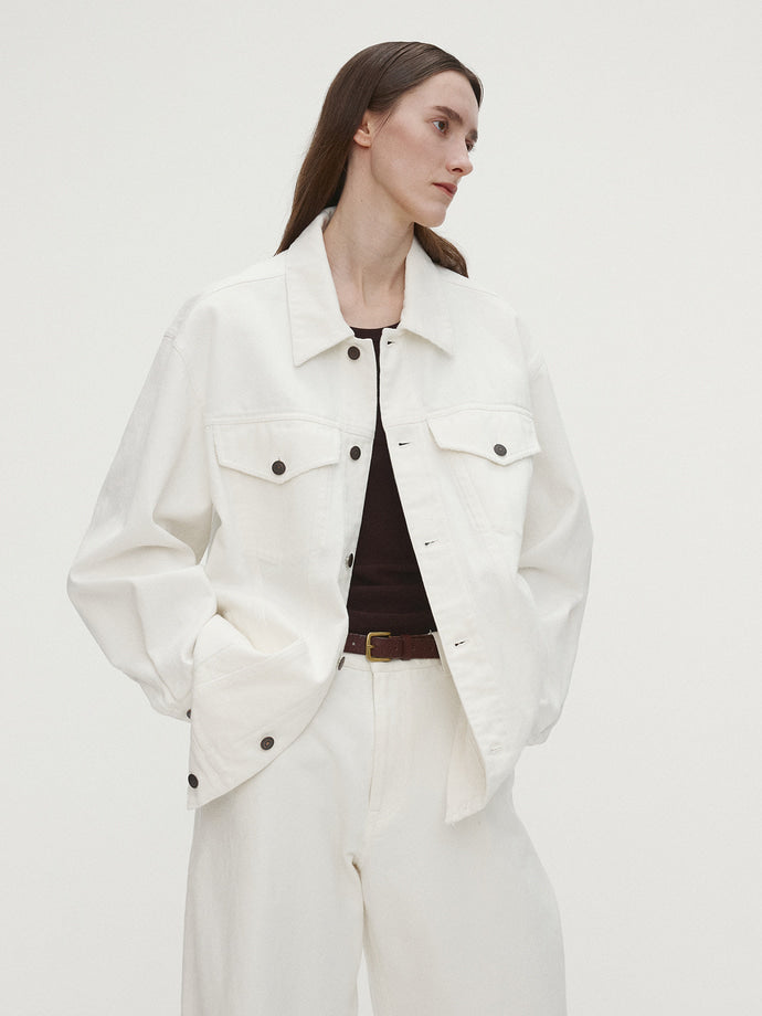 Tonywack - Oversized Denim Jacket (Ecru) product image 5 | TRAB K-Fashion Australia