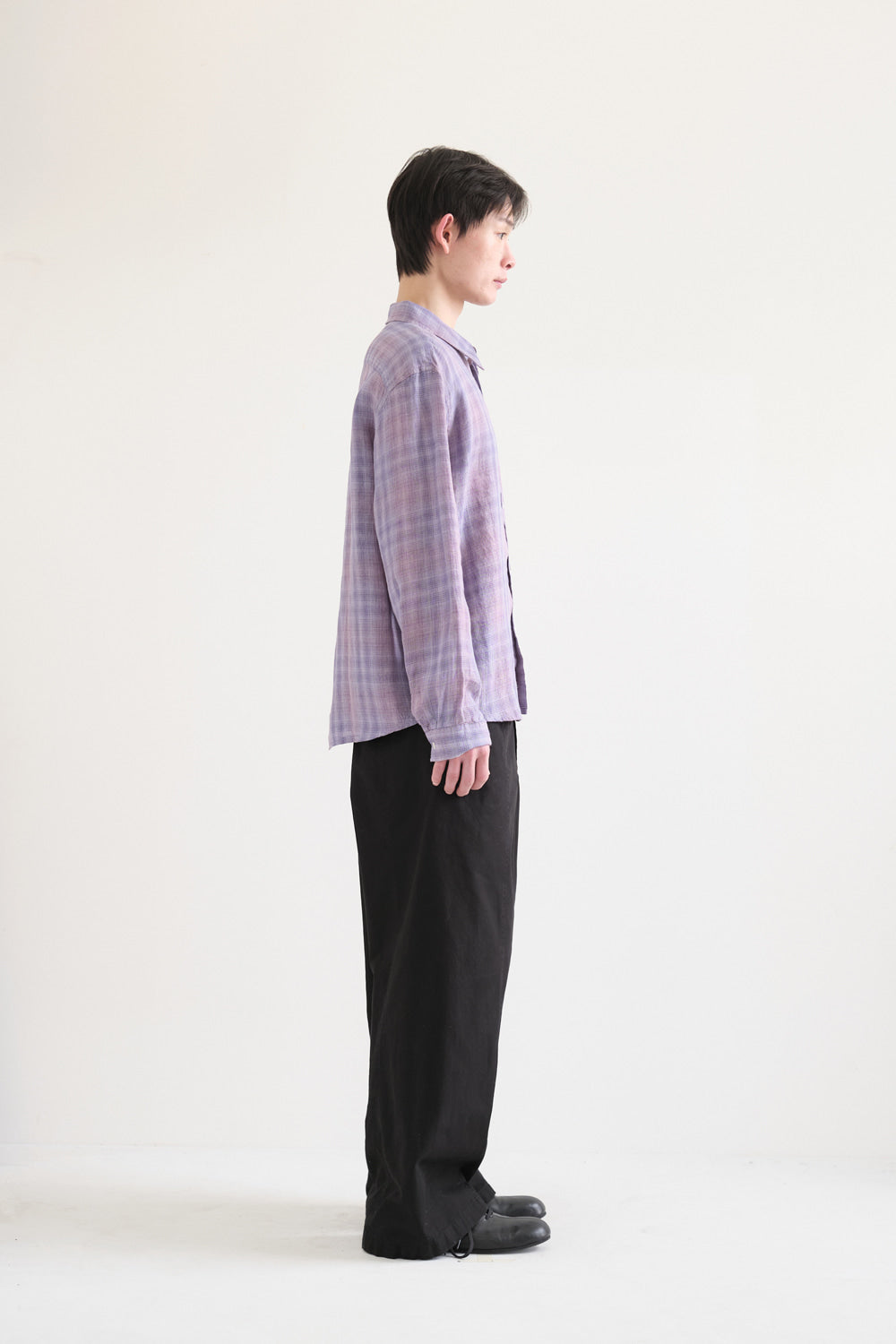 Hatchingroom - Museum Shirt Linen Check (Purple) product image 10 | TRAB K-Fashion Australia