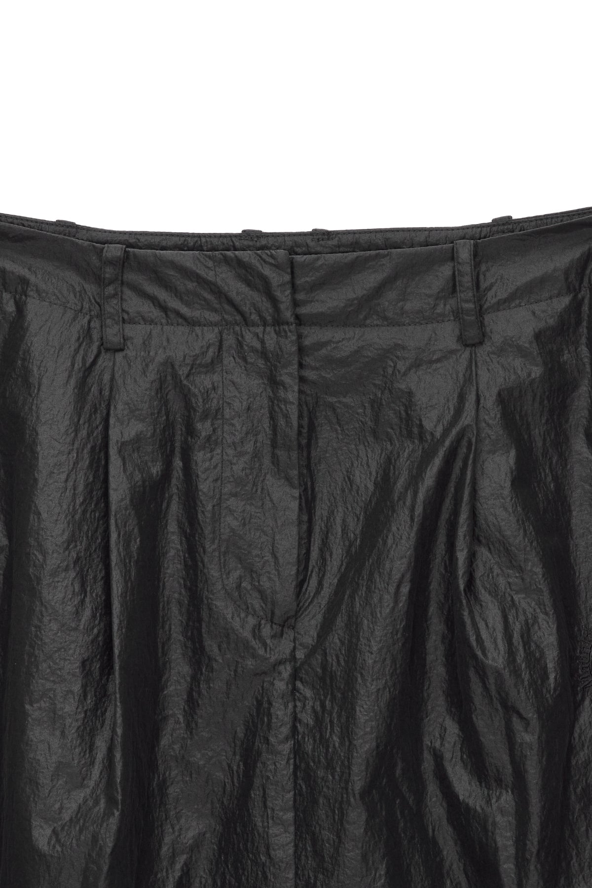 Matin Kim - Glossy Volume Midi Skirt (Black) product image 3 | TRAB K-Fashion Australia