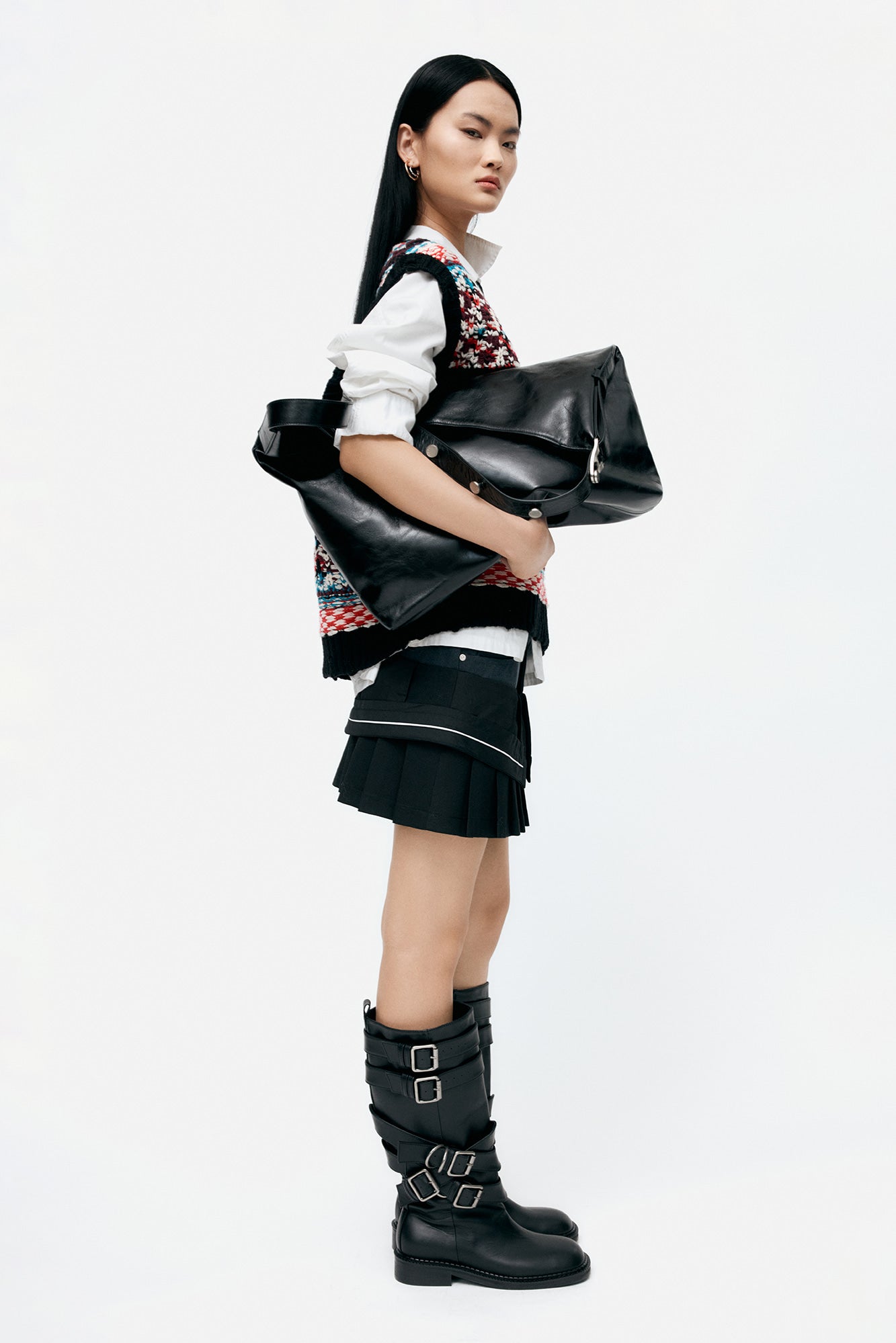Andersson Bell - Unisex Nordic Crewneck Vest (Black) product image 7 | TRAB K-Fashion Australia