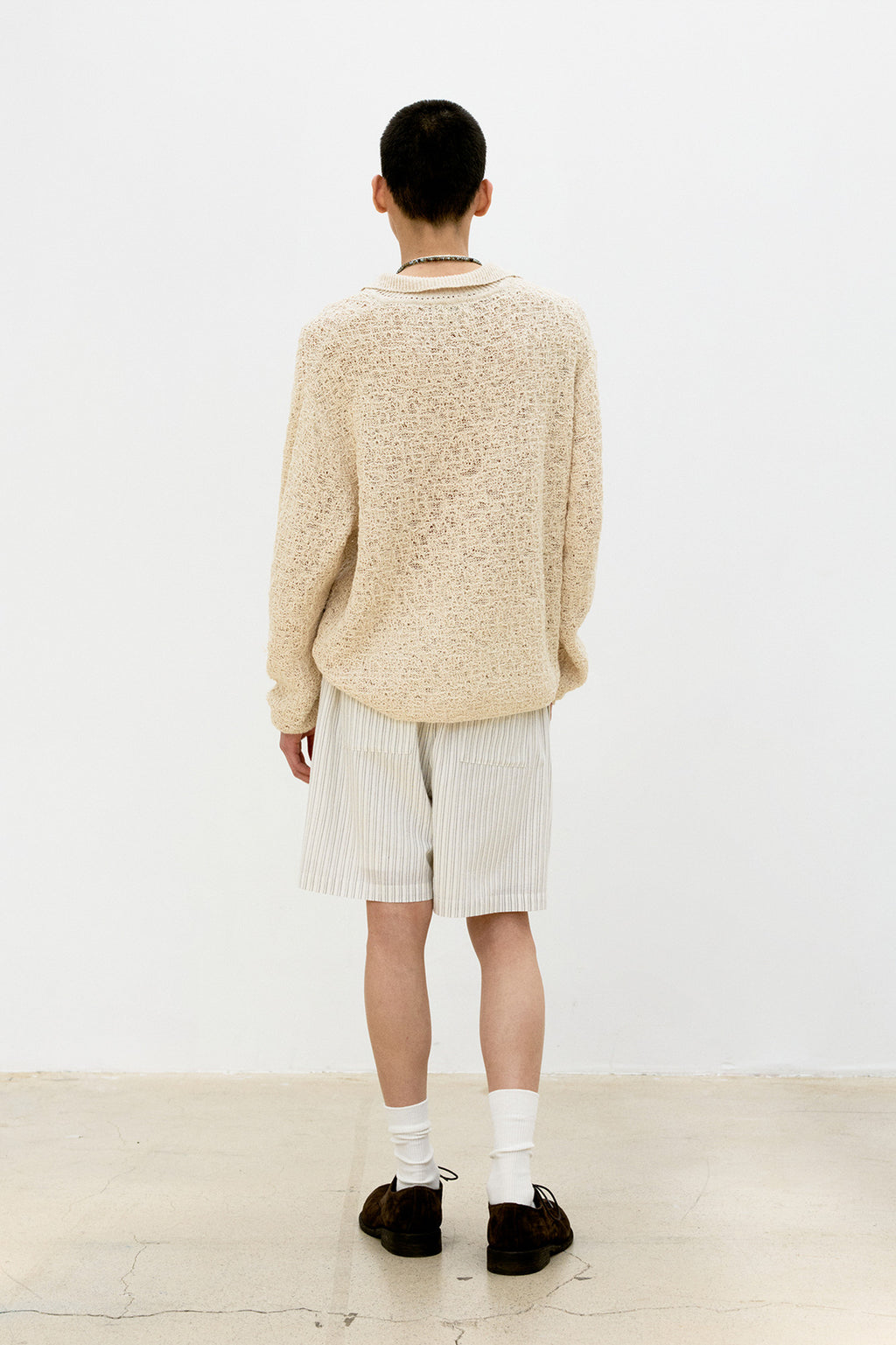 Coor - Stripe Cotton Lounge Shorts (Black) product image 4 | TRAB K-Fashion Australia