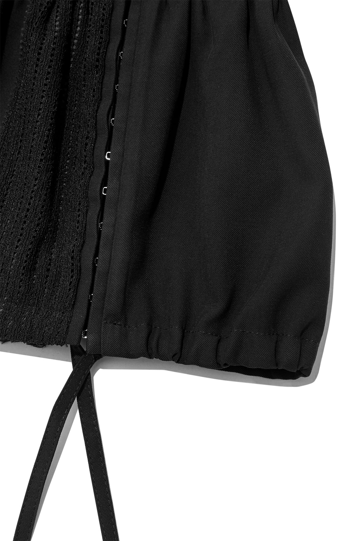 Matin Kim - Rough Patchwork Layered Skirt (Black) product image 4 | TRAB K-Fashion Australia