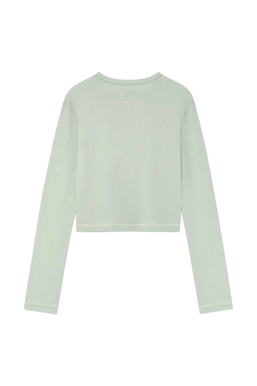 Matin Kim - Cut Line Detail Long Sleeve Logo Top (Mint) product image 2 | TRAB K-Fashion Australia