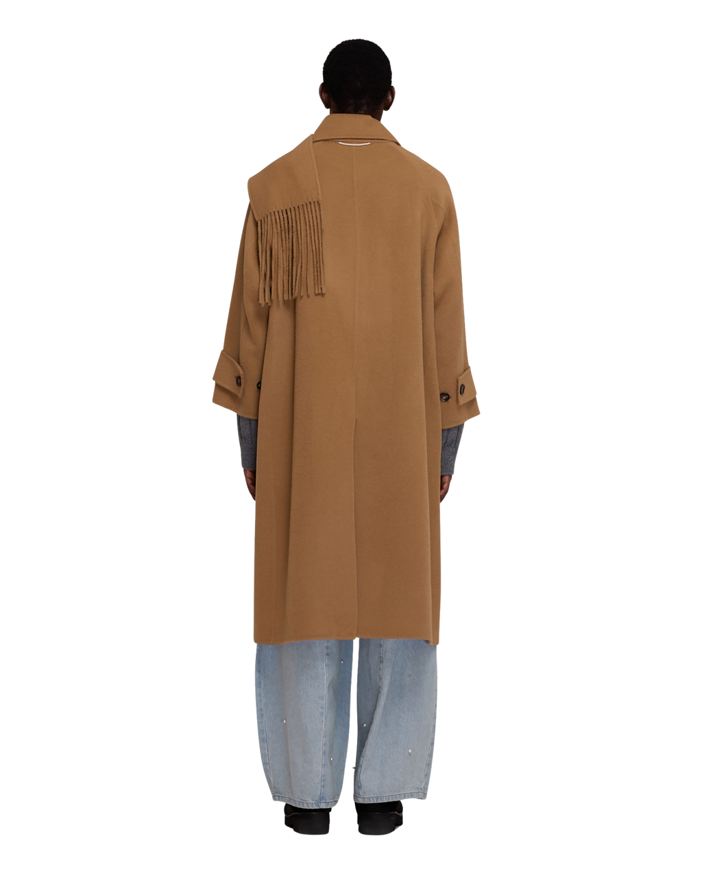 Kimhe Kim - Scarf Detail Long Coat (Beige) product image 26 | TRAB K-Fashion Australia