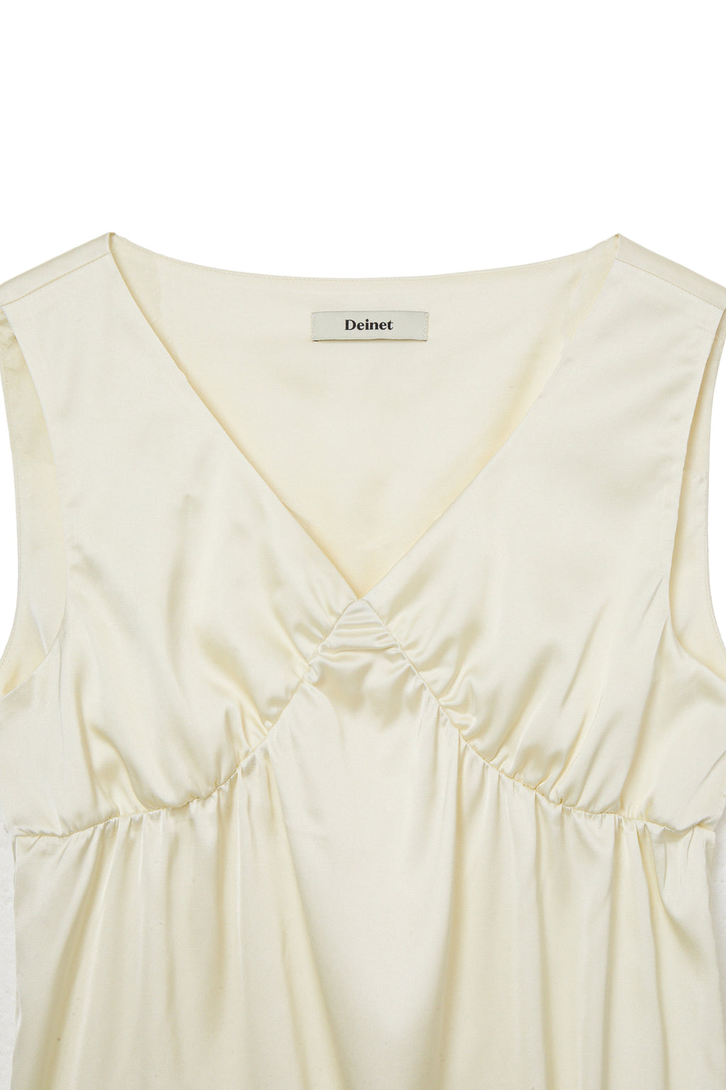 Deinet - Satin Shirring Sleeveless (Ivory) product image 11 | TRAB K-Fashion Australia