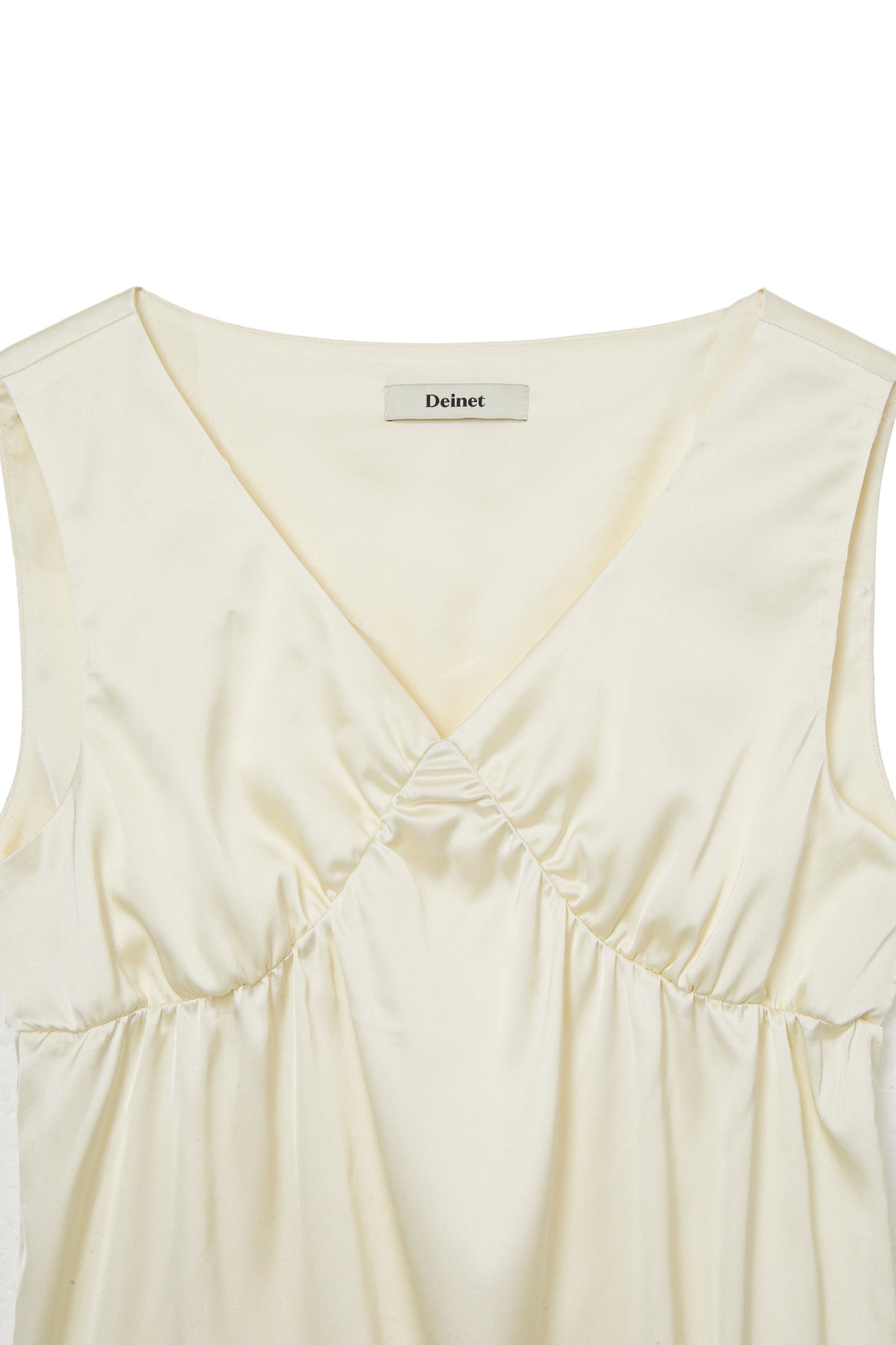 Deinet - Satin Shirring Sleeveless (Ivory) product image 11 | TRAB K-Fashion Australia