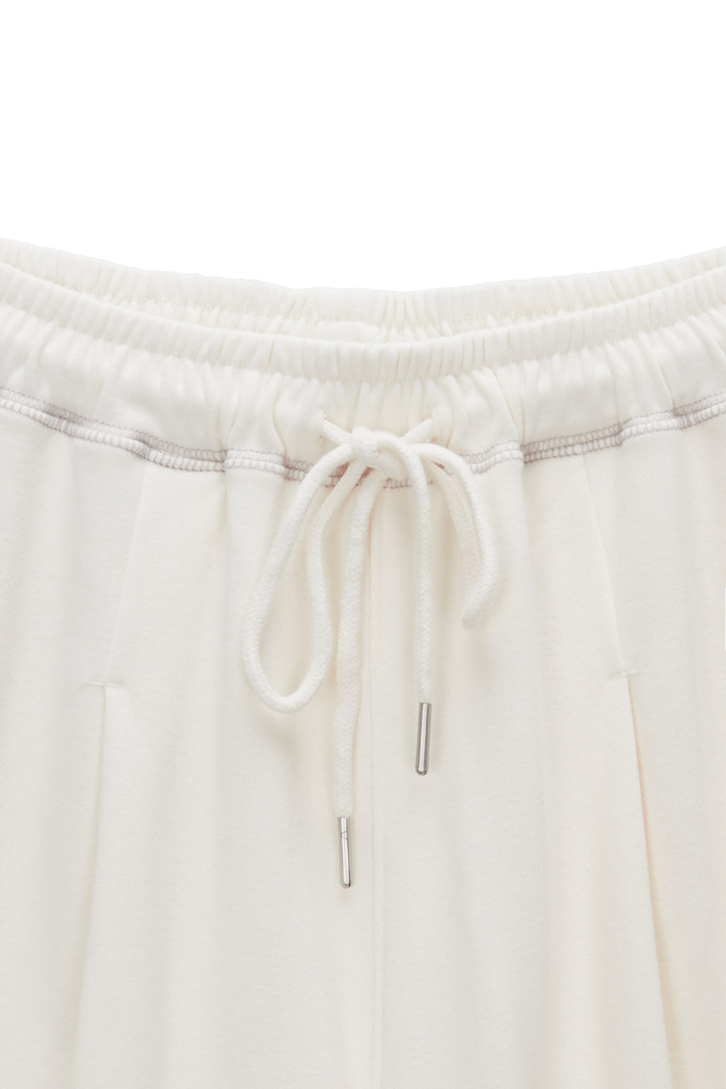 Matin Kim - Stitch Label Half Sweatshorts (Ivory) product image 3 | TRAB K-Fashion Australia