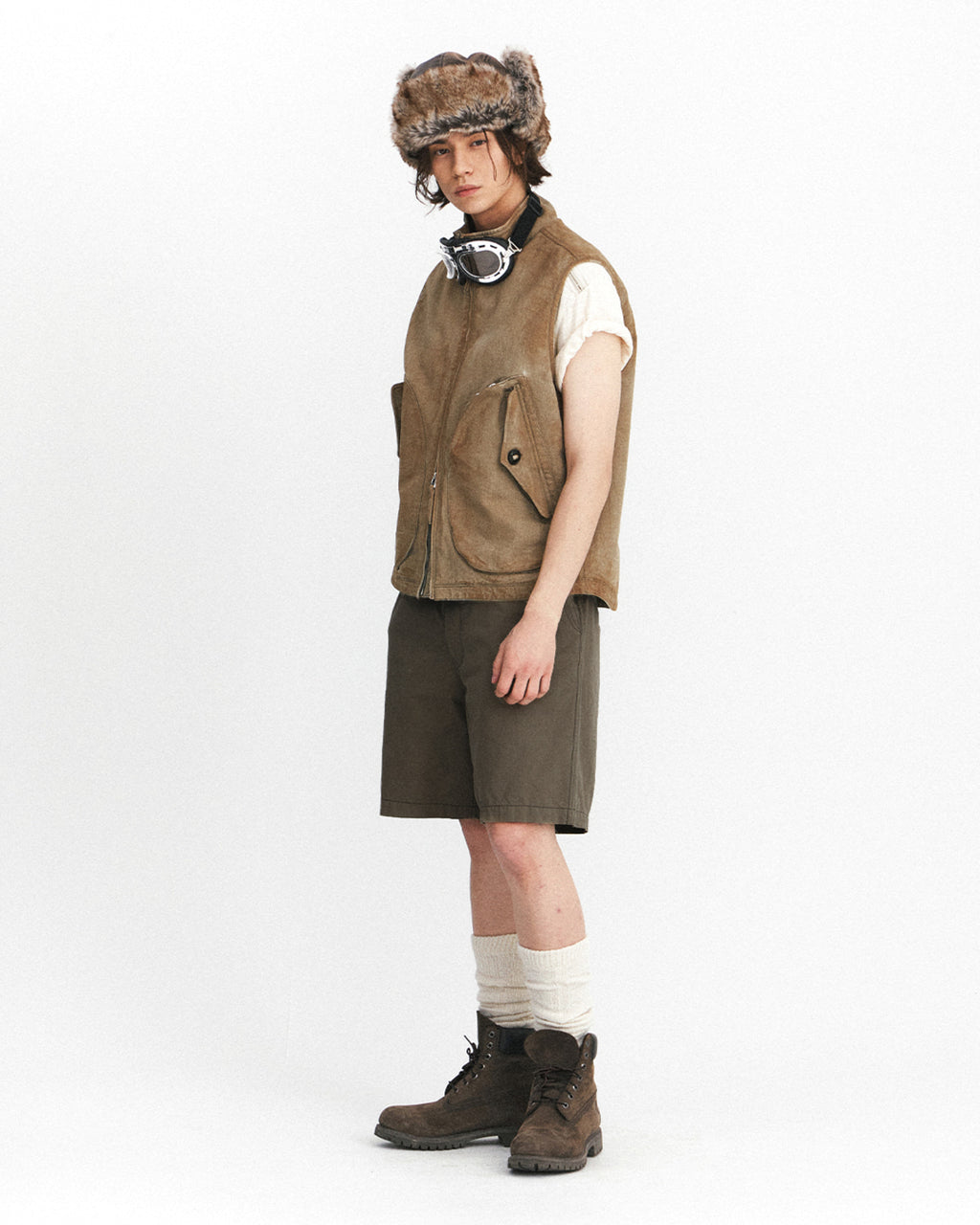 Eastlogue - Belted Cattleman Shorts (Khaki) product image 6 | TRAB K-Fashion Australia