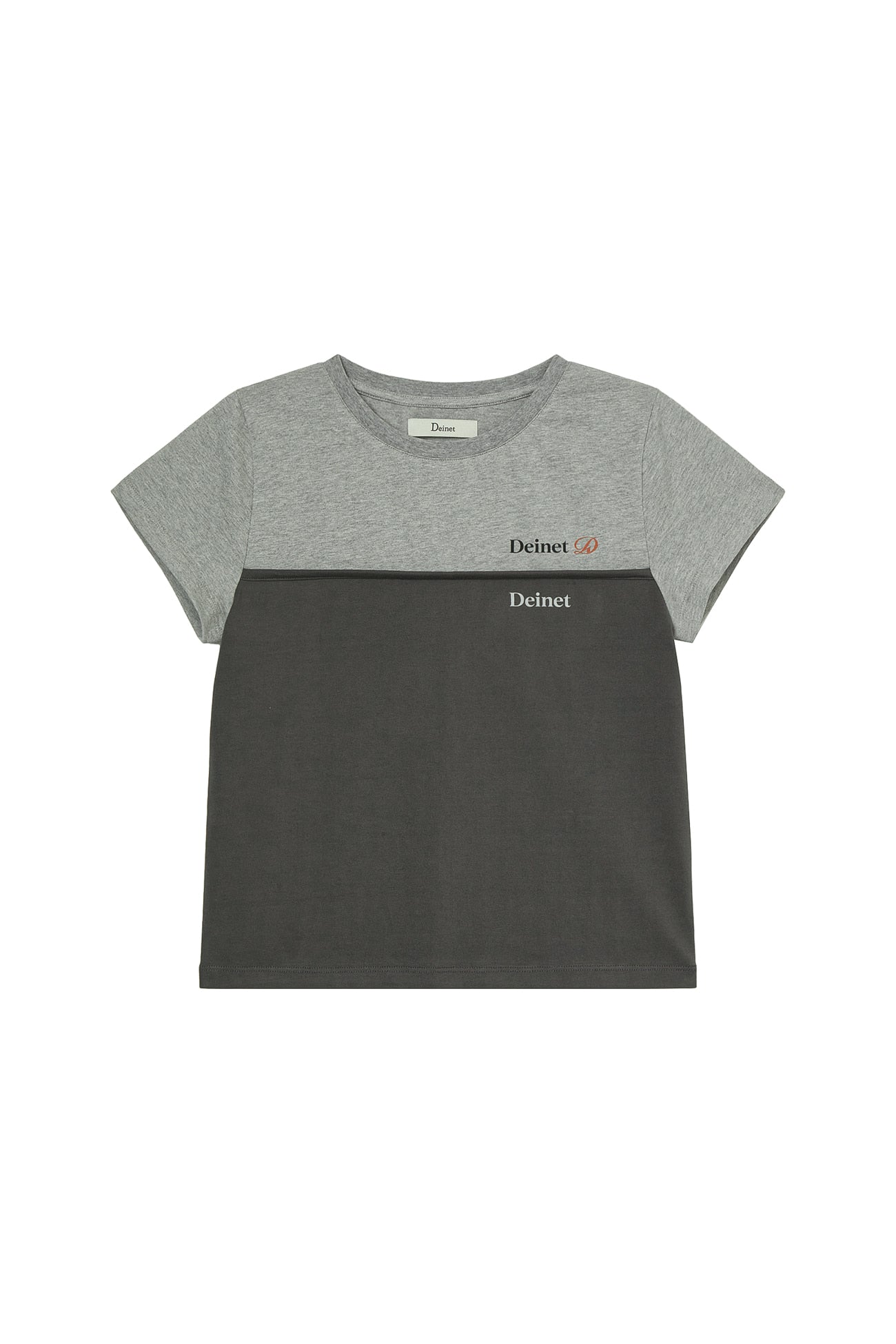 Deinet - Layered Contrast T-Shirt (Melange Grey) product image 1 | TRAB K-Fashion Australia