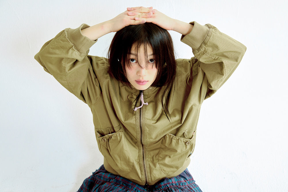 Coyseio - Dusty Cotton Bomber Jacket (Beige) product image 8 | TRAB K-Fashion Australia