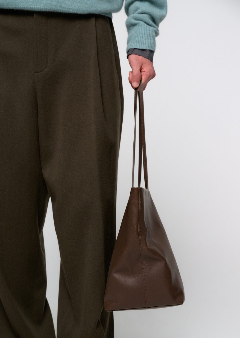 Amomento - Large leather tote bag (Dark Brown) product image 10 | TRAB K-Fashion Australia