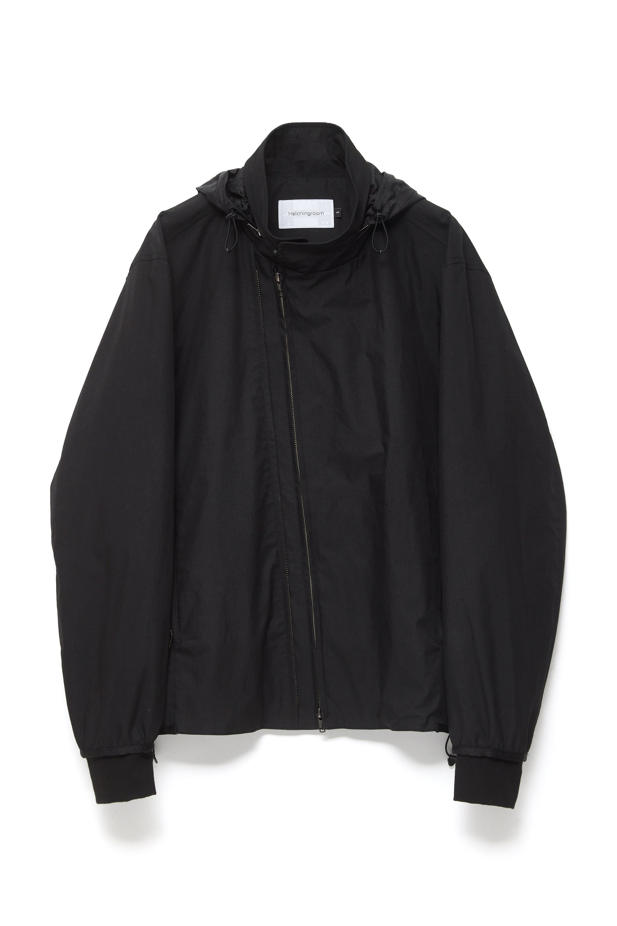 Hatchingroom - Diagonal Zip Jacket V2 (Black) product image 1 | TRAB K-Fashion Australia
