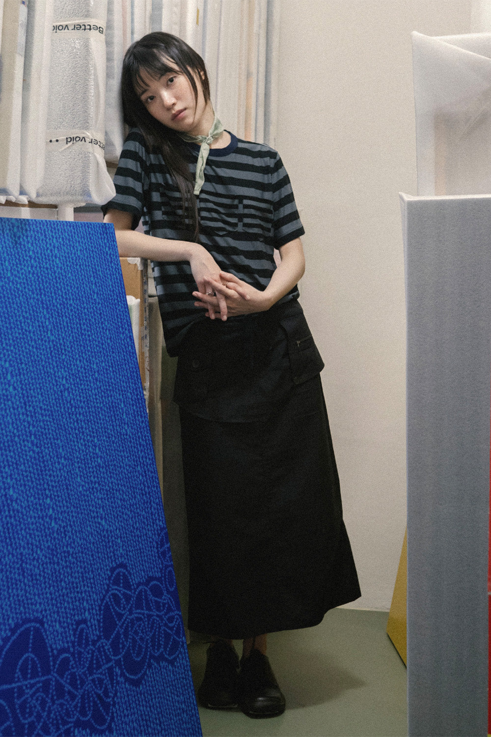 Hatchingroom - Triple Pocket Tee Stripe (Graphite) product image 8 | TRAB K-Fashion Australia