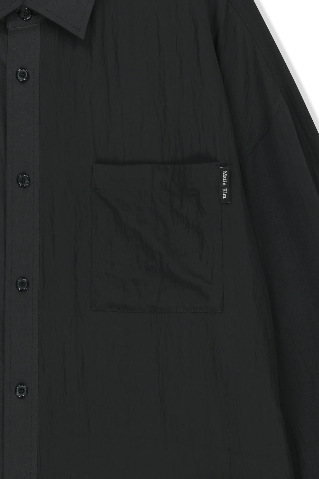 Matin Kim - Mixed Panel Over Fit Shirt (Black) product image 5 | TRAB K-Fashion Australia
