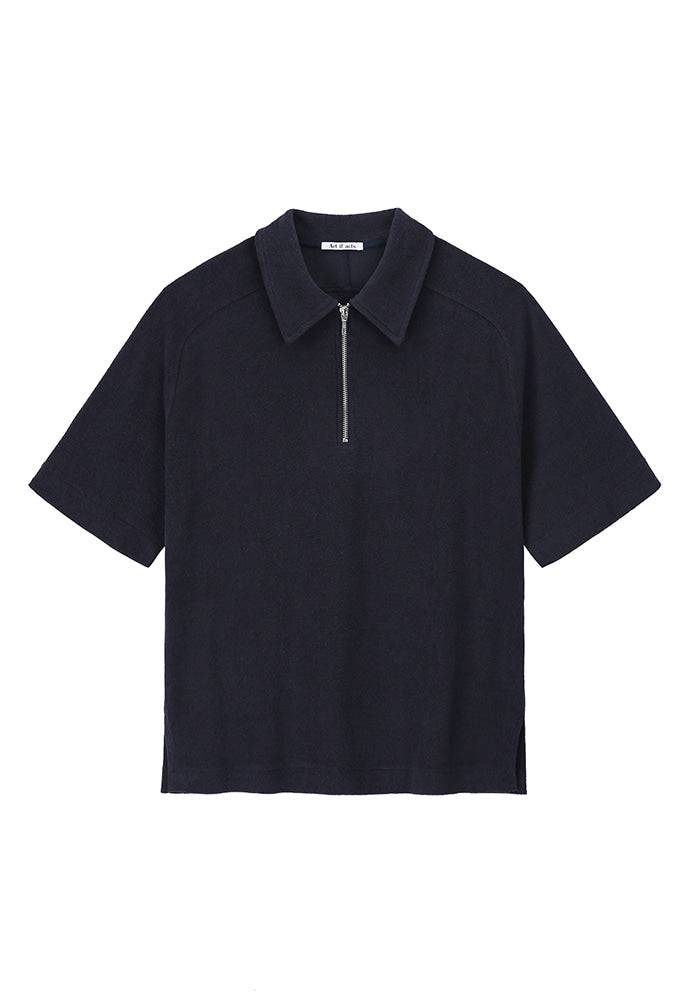 Art if acts - Terry Half Zip-up Shirt (Dark Navy) product image 5 | TRAB K-Fashion Australia