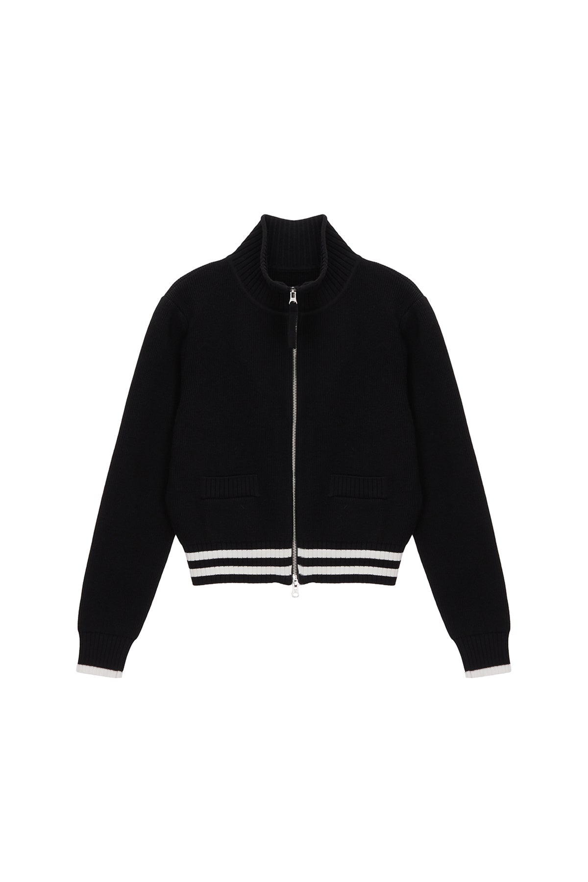 Matin Kim - Spell Point Stripe Knit Cardigan (Black) product image 3 | TRAB K-Fashion Australia