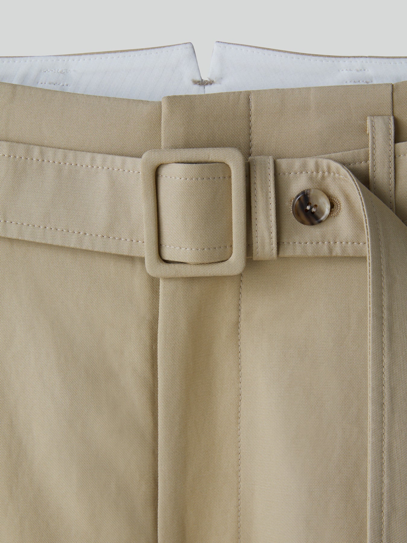 Recto - High Waist Belted Pants (Khaki Beige) product image 7 | TRAB K-Fashion Australia