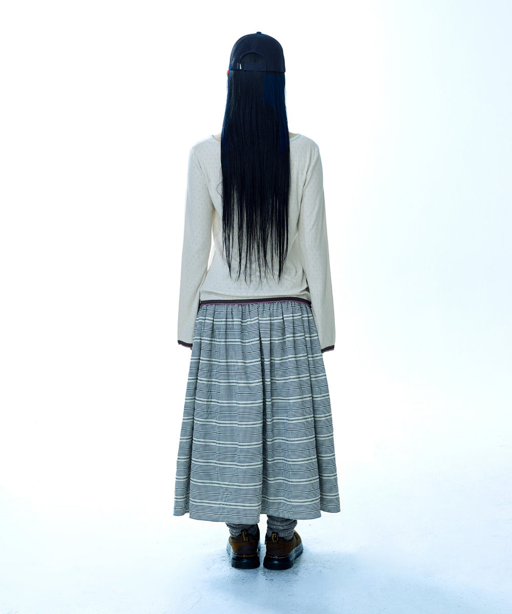 Coyseio - Wide Shirring Skirt (Navy) product image 15 | TRAB K-Fashion Australia