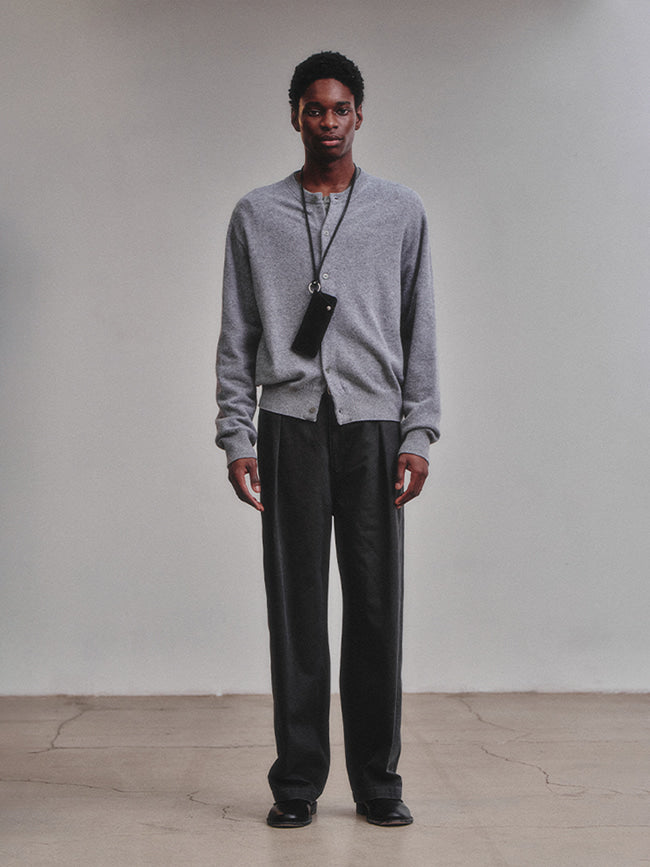 Art if acts - Wholegarment Round Neck Cardigan (Steel Grey) product image 2 | TRAB K-Fashion Australia