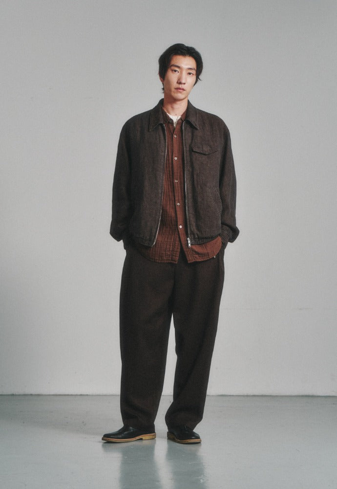 Art if acts - Linen Pocket Blouson (Wood) product image 1 | TRAB K-Fashion Australia