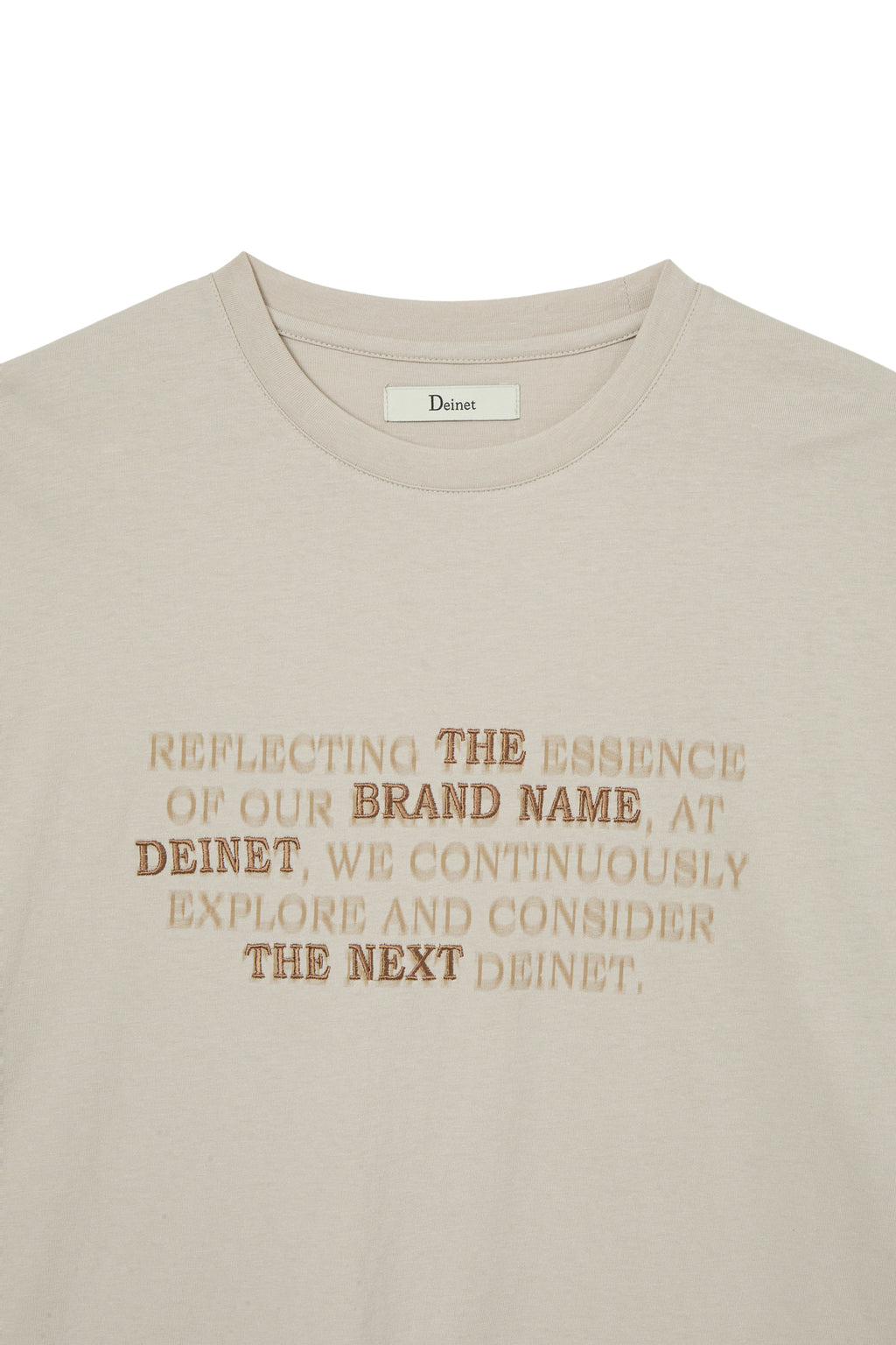 Deinet - Lettering T-Shirt (Beige) product image 3 | TRAB K-Fashion Australia