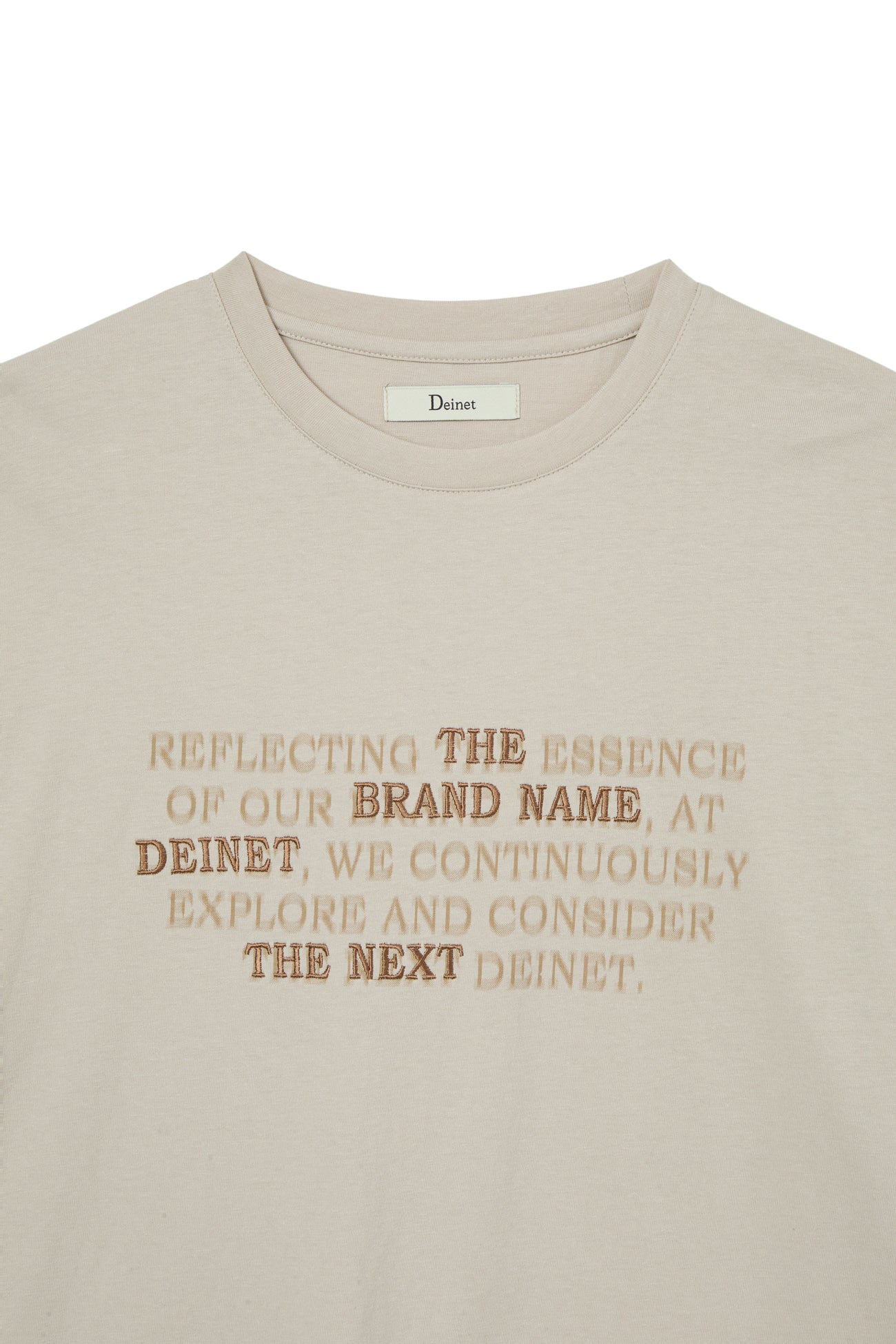 Deinet - Lettering T-Shirt (Beige) product image 3 | TRAB K-Fashion Australia