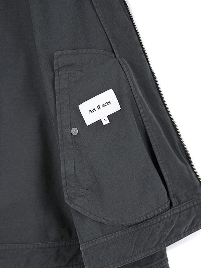 Art if acts - Garment Washed Harrington Jacket (Faded Charcoal) product image 16 | TRAB K-Fashion Australia