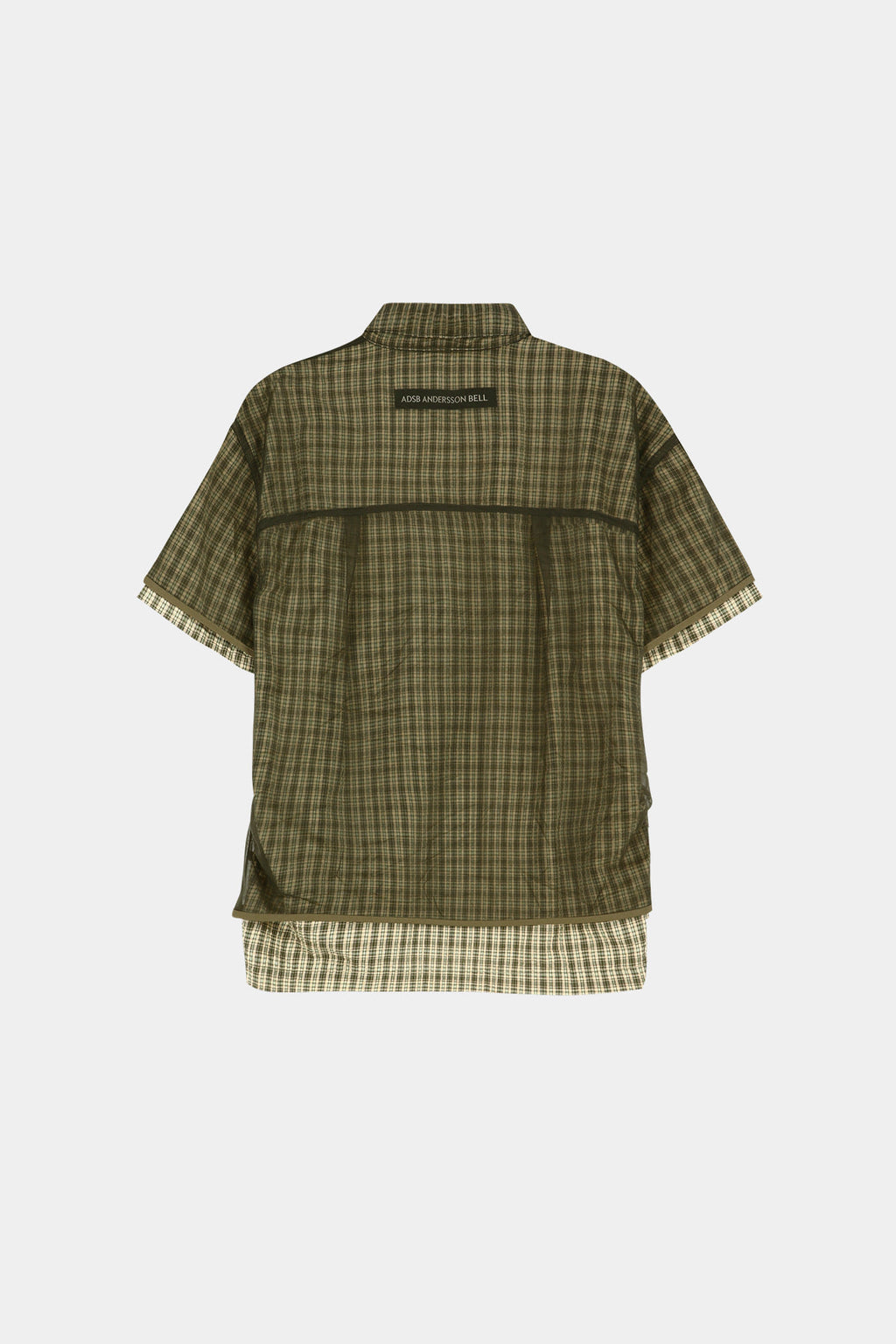 Andersson Bell - Check Sheer Layered Shirt (Green) product image 8 | TRAB K-Fashion Australia