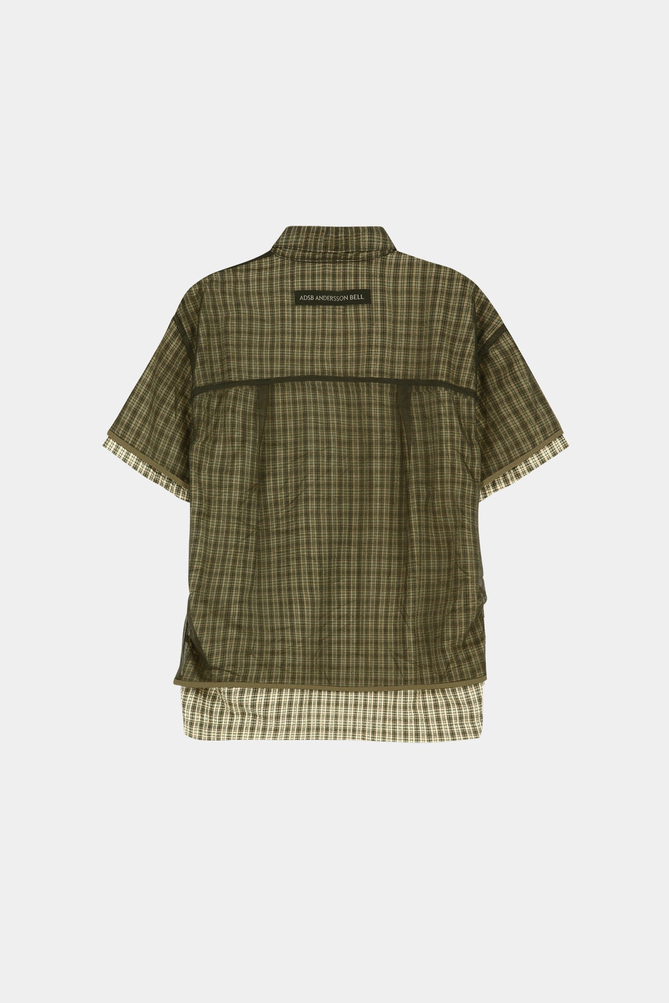 Andersson Bell - Check Sheer Layered Shirt (Green) product image 8 | TRAB K-Fashion Australia