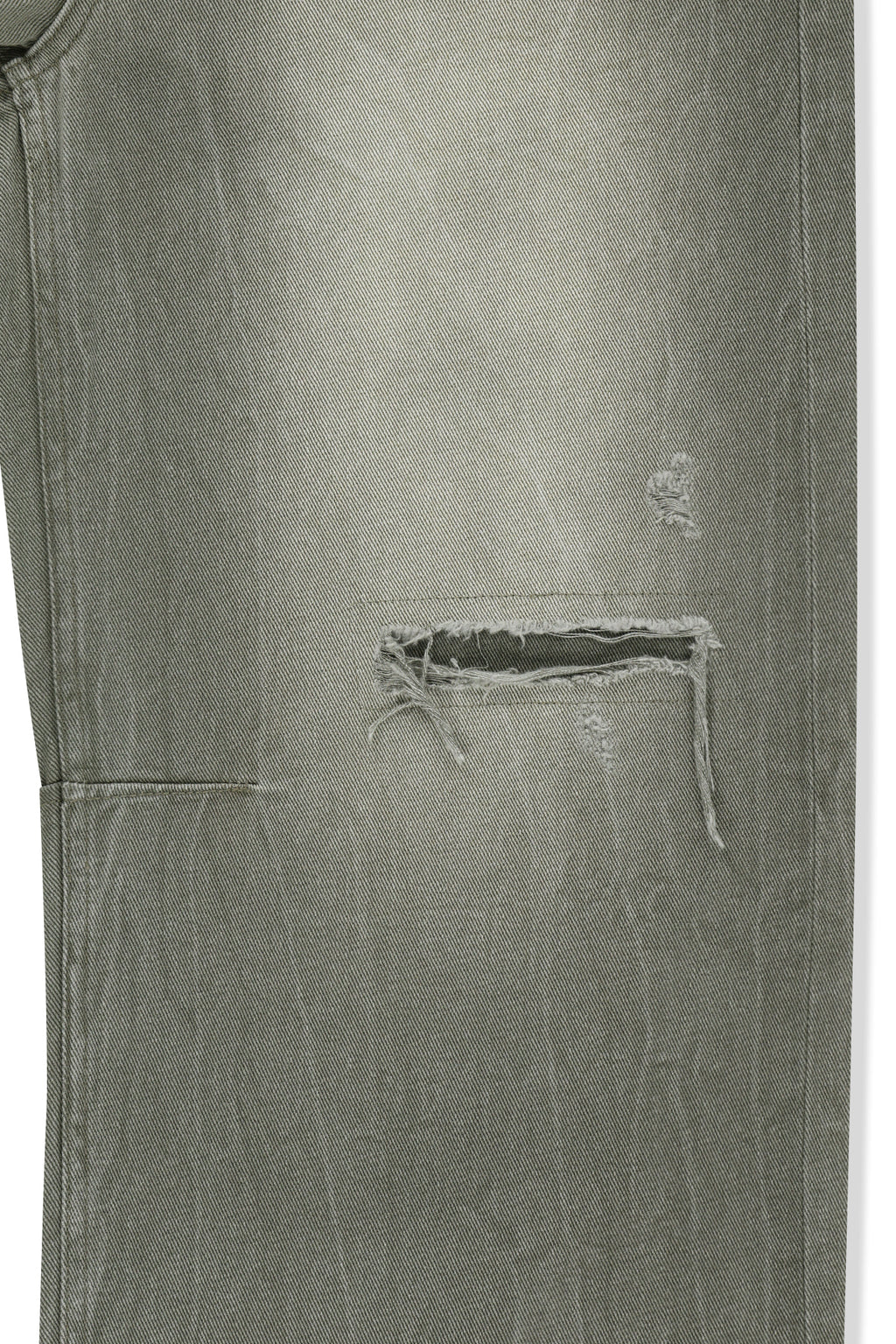 Matin Kim - Back Logo Washed Denim Pants (Khaki) product image 5 | TRAB K-Fashion Australia