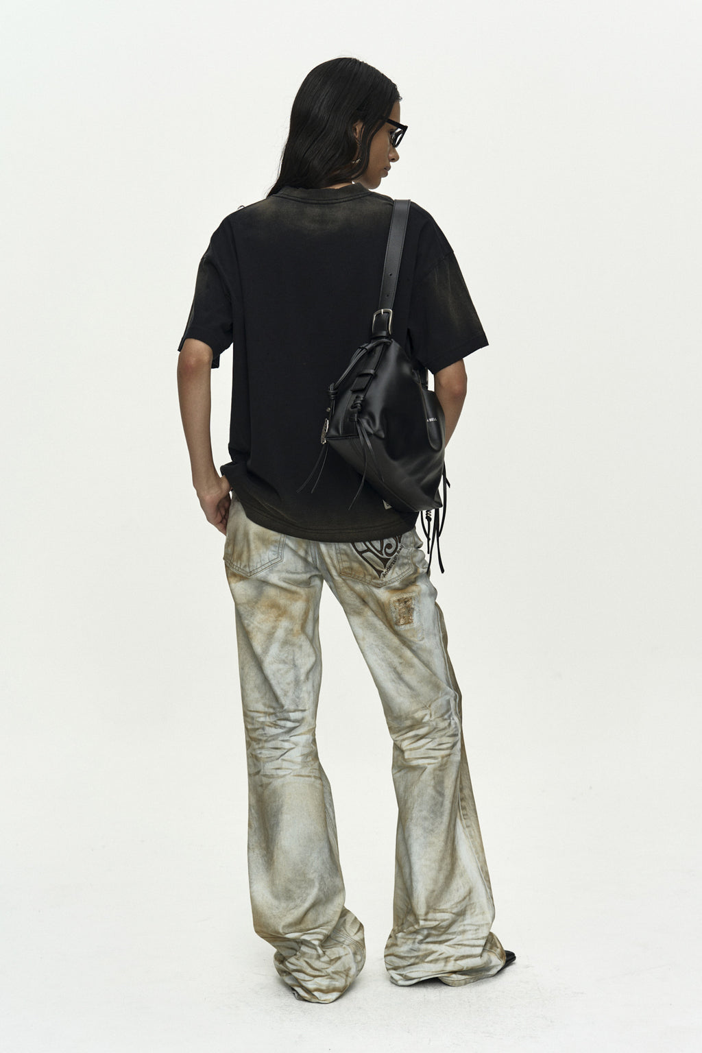 Andersson Bell - (essential) Unisex Spray Washed Heart Message T-Shirt (Essential) product image 4 | TRAB K-Fashion Australia