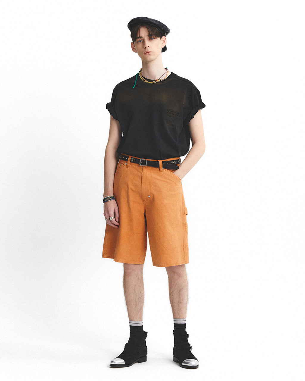 Eastlogue - Carpenter Shorts (Orange) product image 4 | TRAB K-Fashion Australia