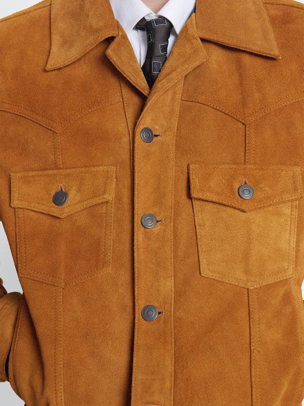 Tonywack - Split Suede Trucker Jacket (Sand Beige) product image 7 | TRAB K-Fashion Australia