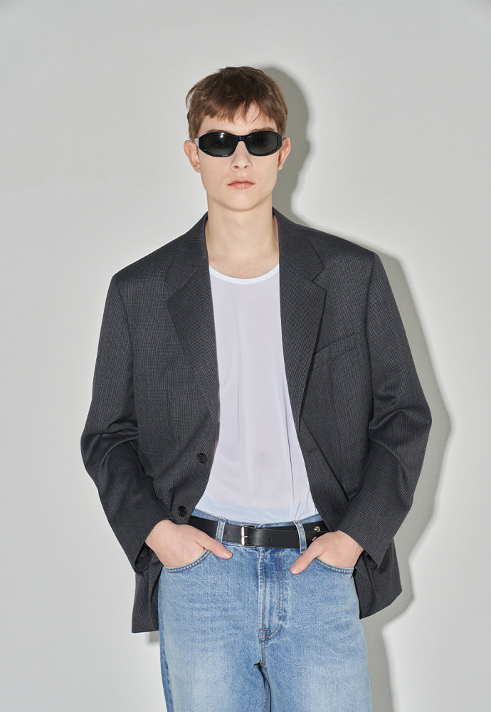 Tonywack - Signature 2-Button Blazer (Black/Grey Check) product image 3 | TRAB K-Fashion Australia