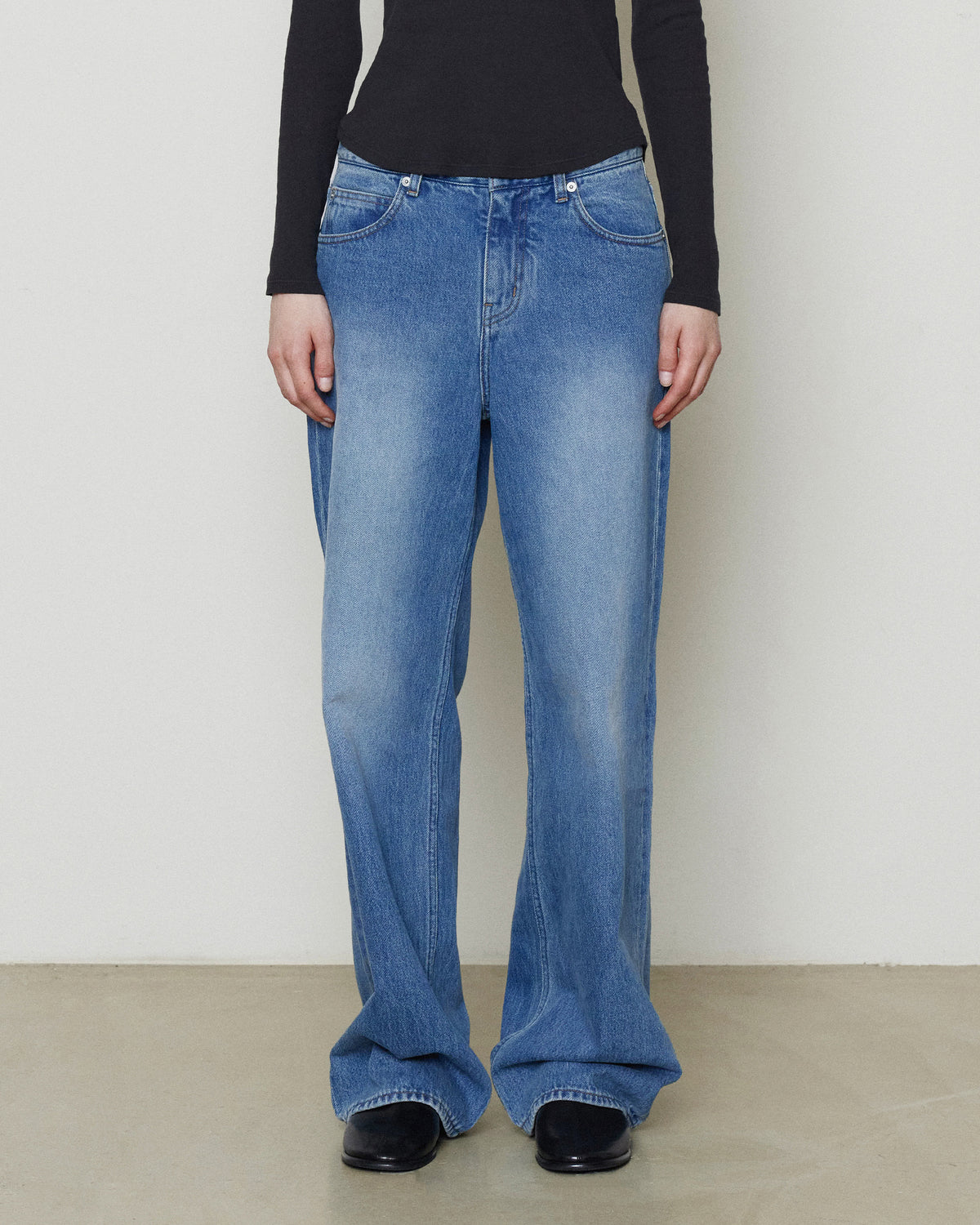 Brownyard - Low Rise Wide Denim (Blue) product image 3 | TRAB K-Fashion Australia