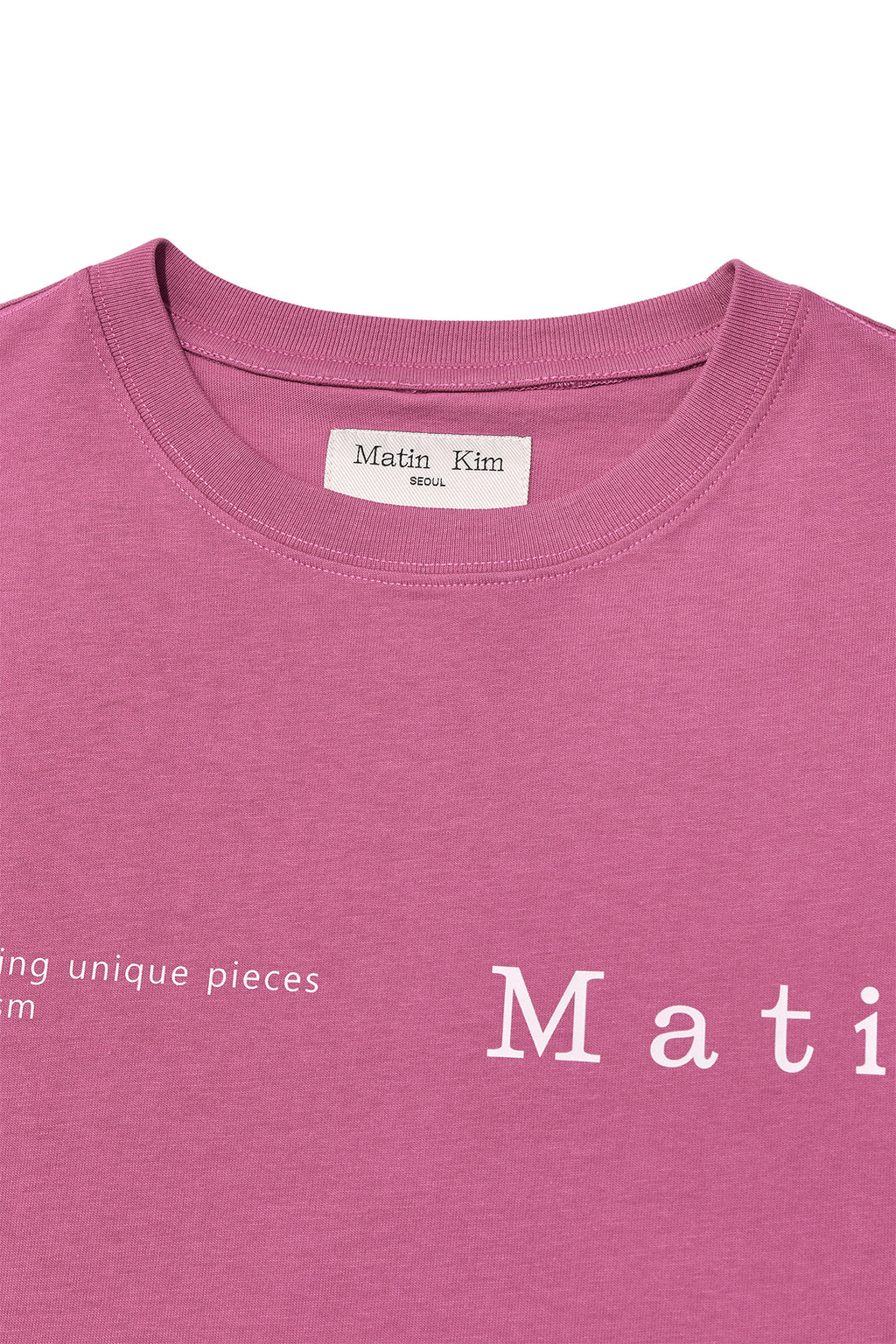 Matin Kim - Half Text Logo Top (Pink) product image 4 | TRAB K-Fashion Australia
