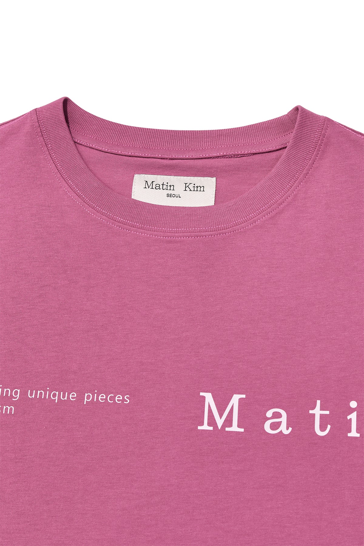 Matin Kim - Half Text Logo Top (Pink) product image 4 | TRAB K-Fashion Australia