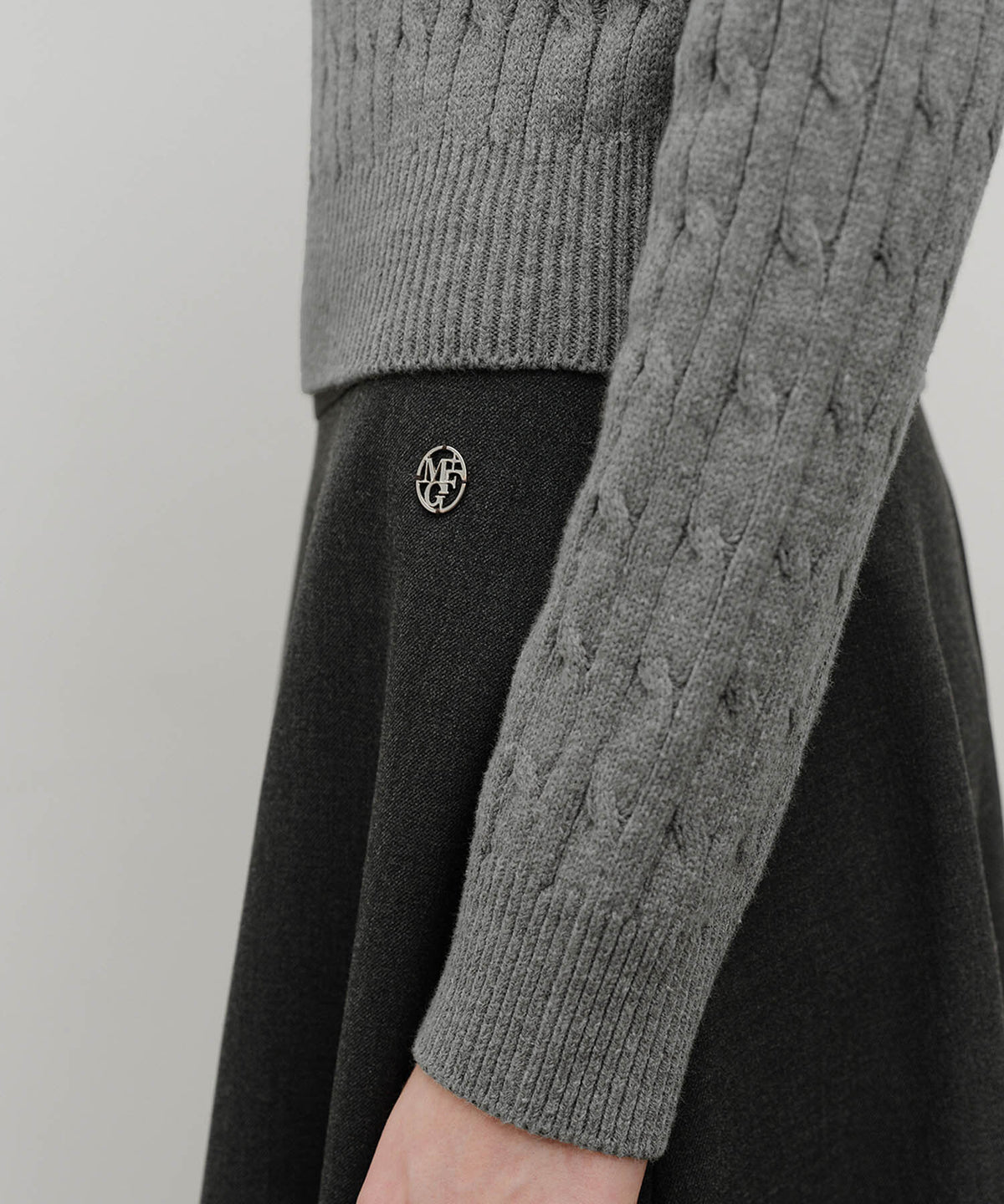 Marithe & Francois Girbaud - Long Flare Skirt (Charcoal) product image 2 | TRAB K-Fashion Australia