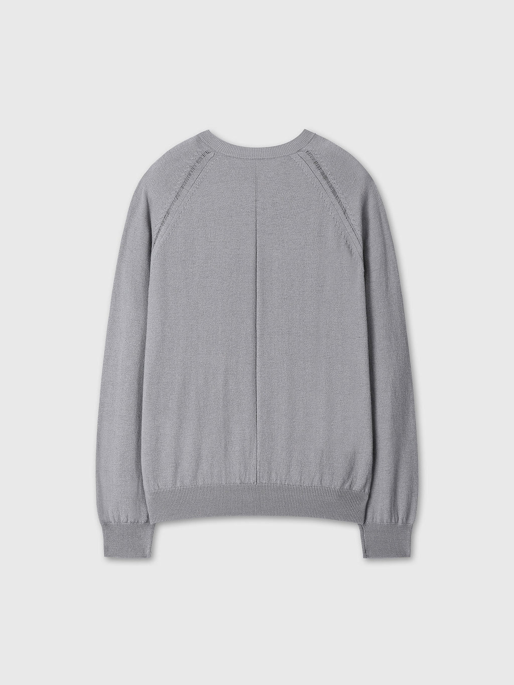 Tonywack - Super Fine Merino Wool Distressed V- Neck Knit (Steel Grey) product image 12 | TRAB K-Fashion Australia
