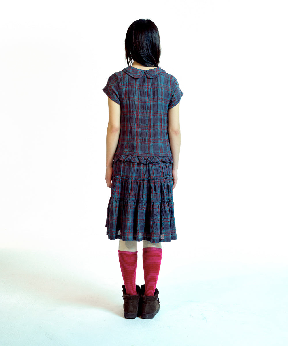 Coyseio - Raw Edge Check One Piece (Purple) product image 11 | TRAB K-Fashion Australia