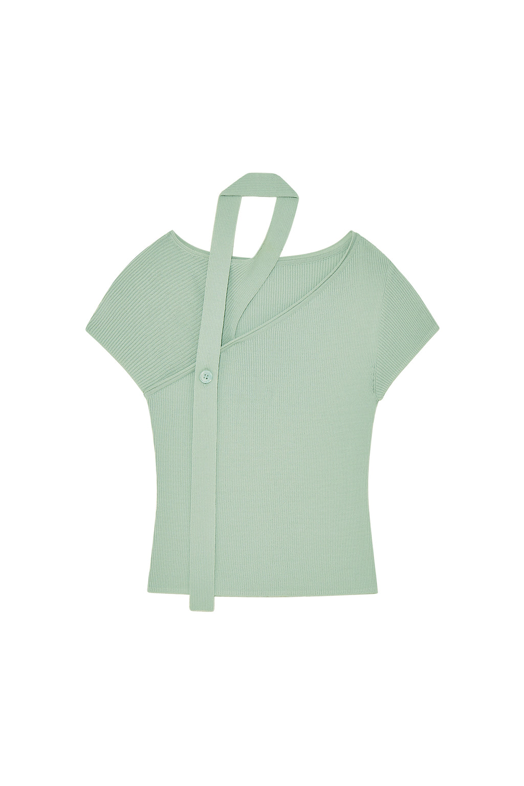 Matin Kim - Scarf Point Knit Top (Mint) product image 1 | TRAB K-Fashion Australia