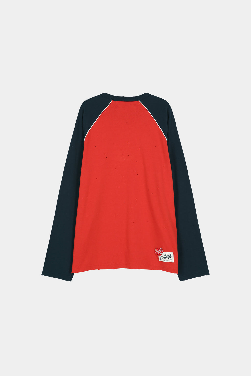 Andersson Bell - Logo Wappen Raglan L/s T-Shirt (Red/Navy) product image 8 | TRAB K-Fashion Australia