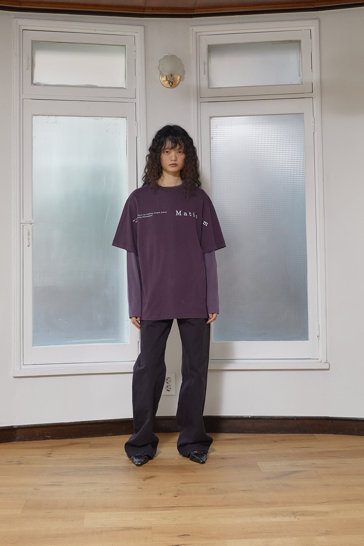 Matin Kim - Half Text Logo Top (Purple) product image 14 | TRAB K-Fashion Australia