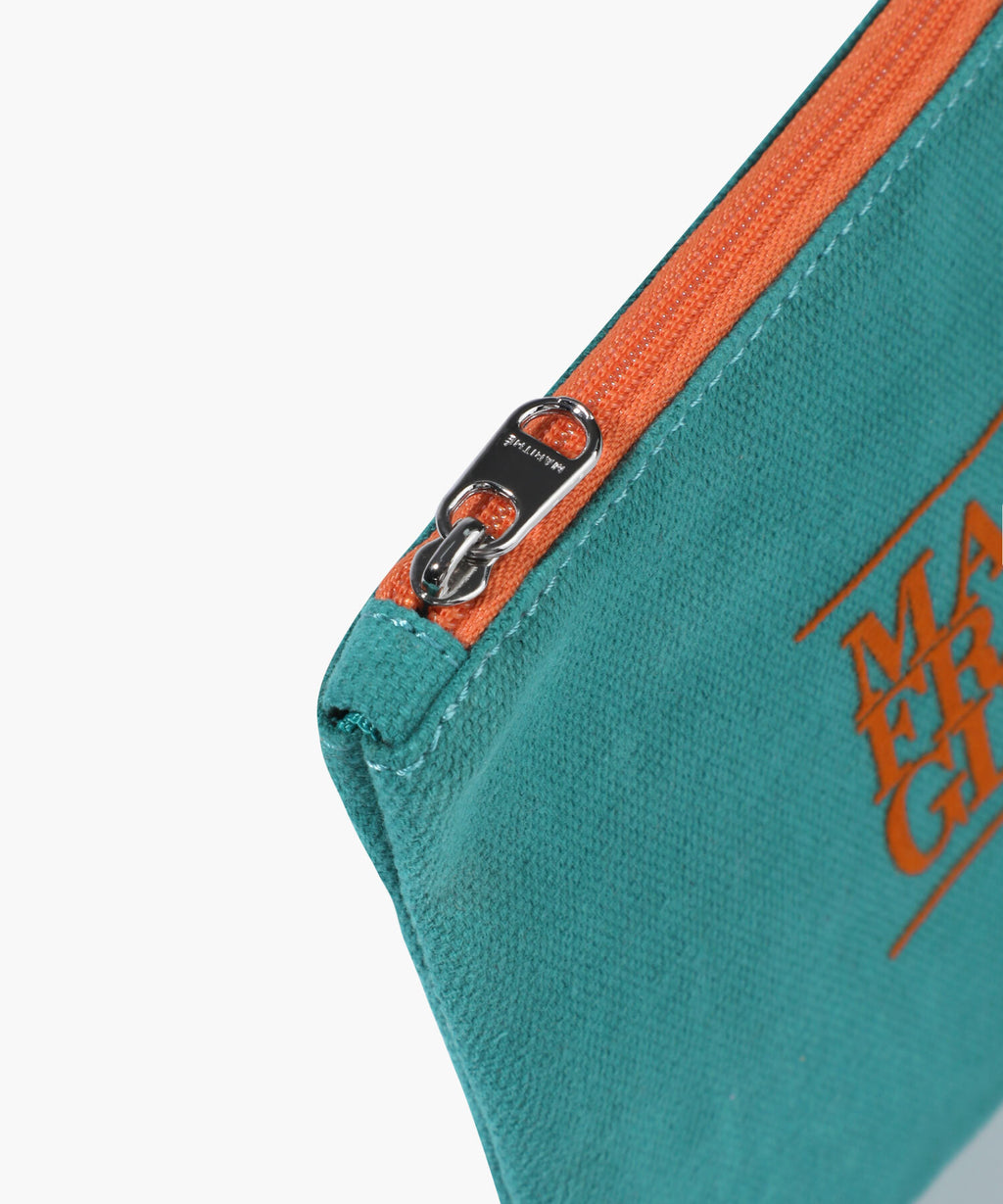 Marithe & Francois Girbaud - Classic Logo Color Cotton Pouch (Teal) product image 4 | TRAB K-Fashion Australia