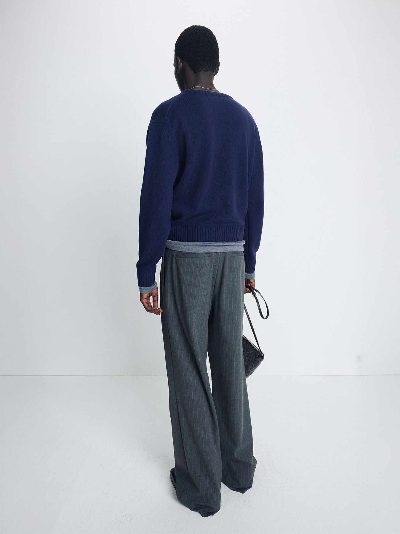 Tonywack - Wool And Cashmere Layered Knit (Navy/Grey) product image 5 | TRAB K-Fashion Australia