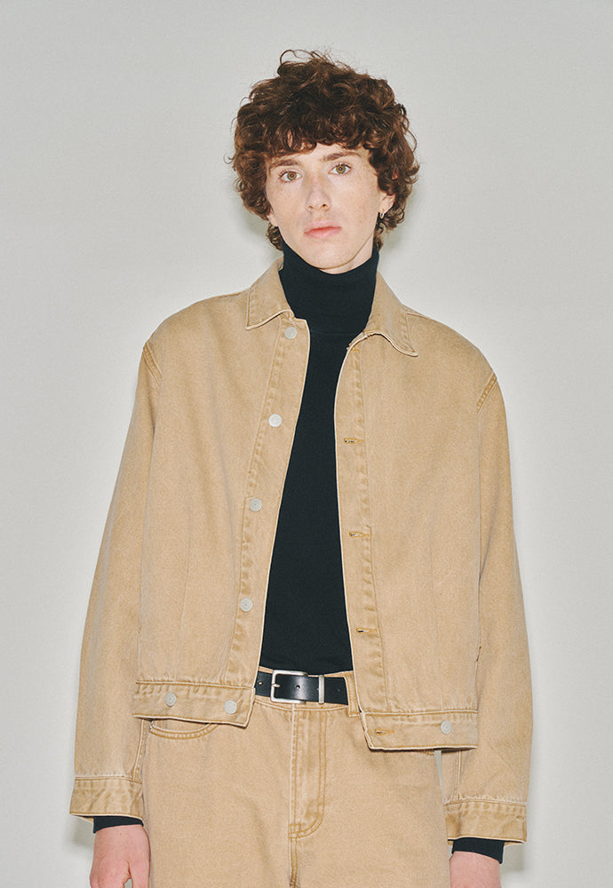Tonywack - Constructed Pleats Denim Jacket (Faded Beige) product image 4 | TRAB K-Fashion Australia